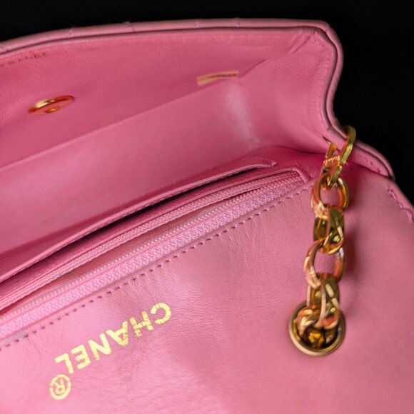 Chanel Vintage Mini Diana Pink Rectangular Flap Bag - Picture 10 of 14